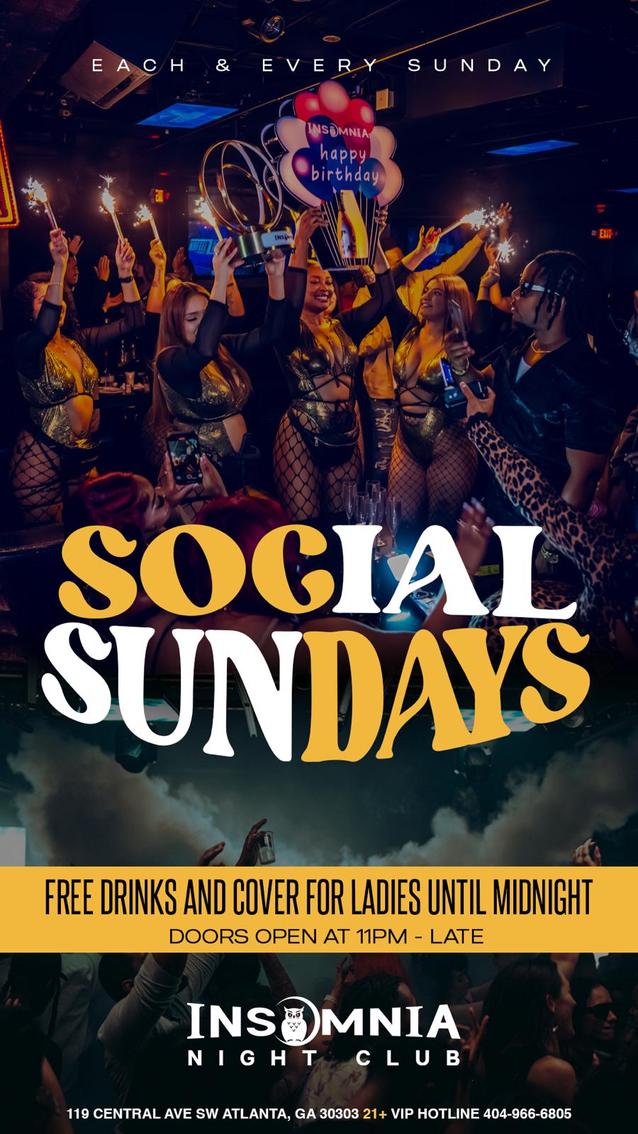 Social Sundays at Insomnia Night Club