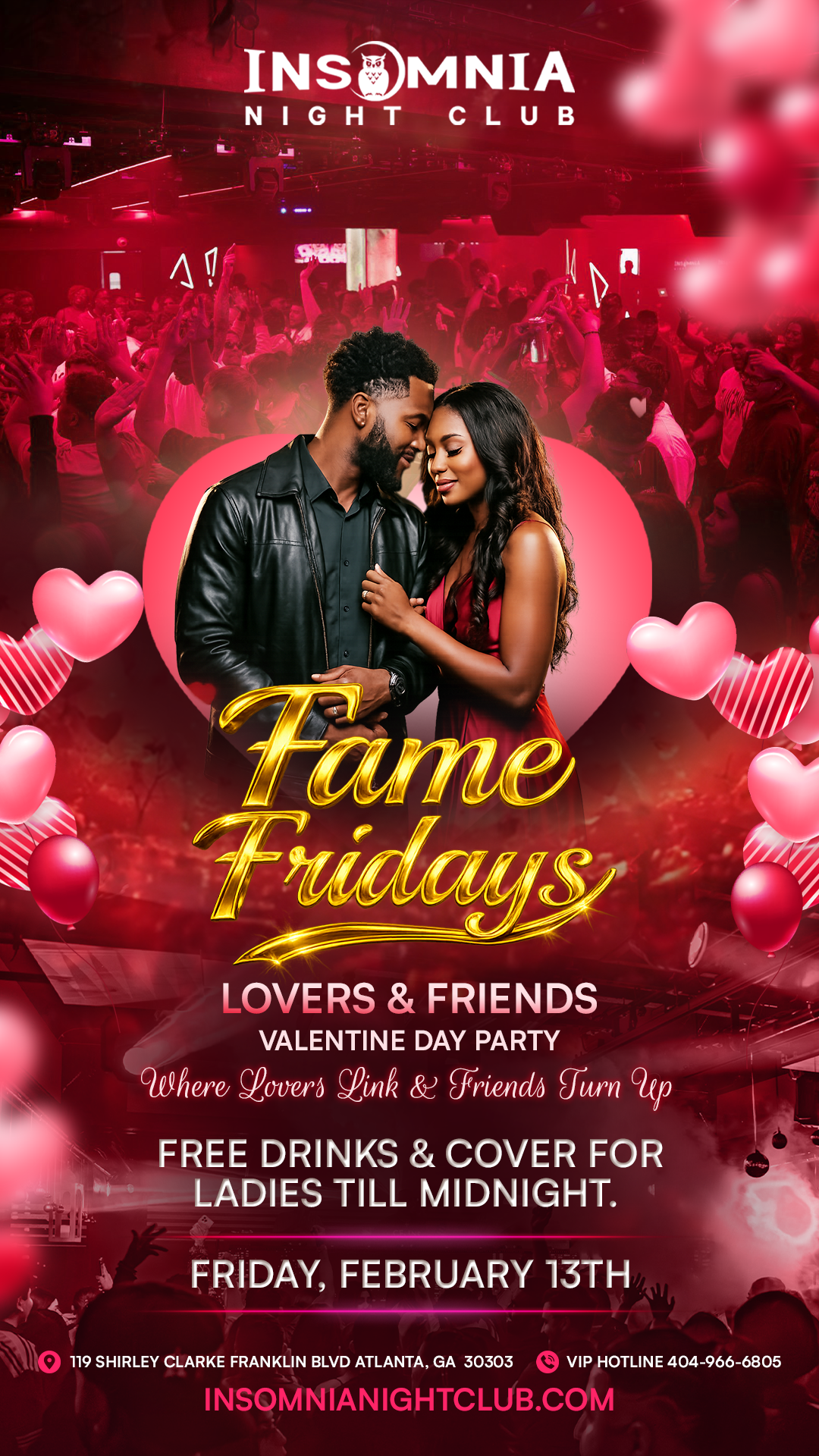 ❤️‍🔥 FAME FRIDAYS: LOVERS & FRIENDS – VALENTINE DAY PARTY ❤️‍🔥