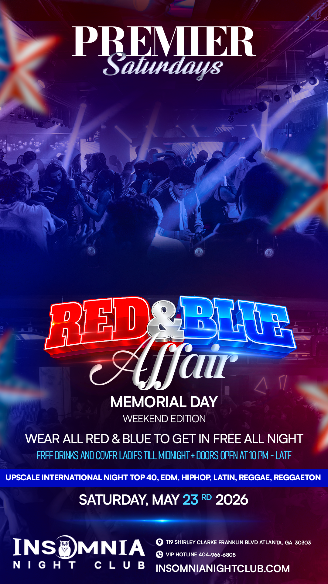 ♈ PREMIER SATURDAYS: RED & BLUE AFFAIR ♈