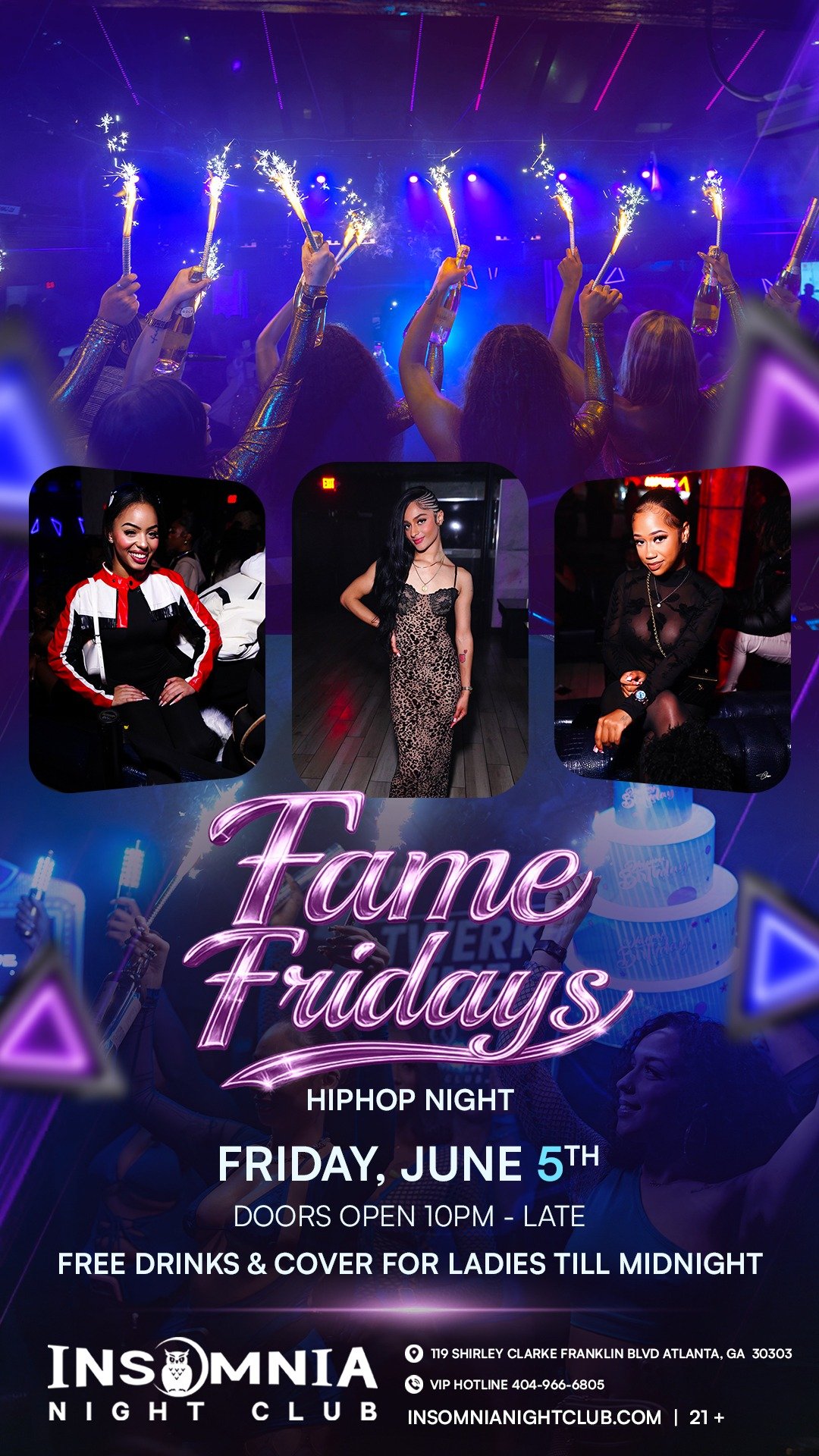 🔥Fame Fridays at Insomnia Night Club | Atlanta’s Ultimate Friday Night Experience🔥